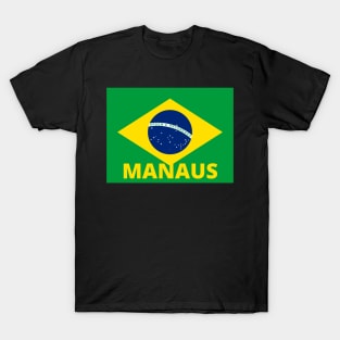 Manaus City in Brazilian Flag T-Shirt